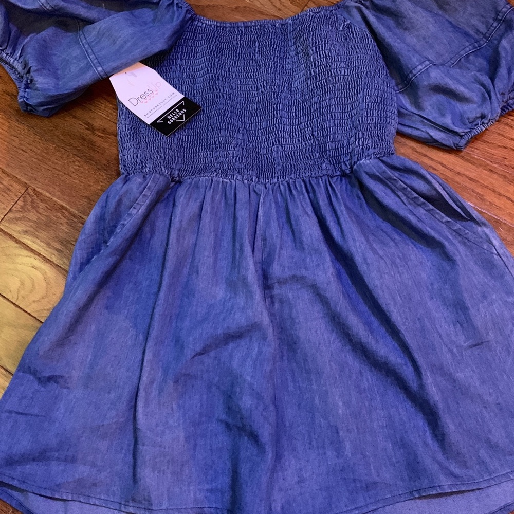 Cute summer denim romper